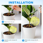 M METERXITY 3-Pack Plant Self Watering Globes, 5.3 oz Plastic Bubble Water Bulbs Top Fill for Indoor/Outdoor Plants, Self Watering Spikes Slow Release Terracotta [Yellow] - Image 4