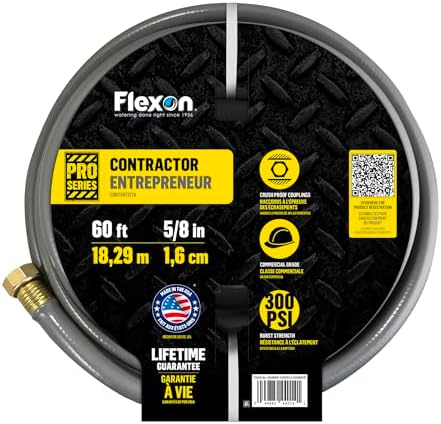 Flexon CG5860 Contractor Grade Garden Hose, 5/8-inch x 60-feet by Flexon