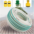 4 Layer Garden Hose Pipe Set 1/2" 12mm, Outdoor Reinforced PVC Hose Pipe Reel with Fittings, Watering Hosepipe for Gardening Lawn Washing (Color : Green, Size : 40m) by Unknown