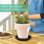 NIMYAU 2 Pack Plant Saucer 16 Inch, Durable Large Deep Plant Trays for Pots, Plant Drip Trays, Plant Water Catcher Tray for Plants, Plastic Plant Saucers for Indoors no Holes - Image 4