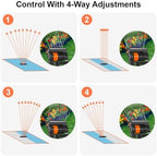 Auto Oscillating Garden Lawn Sprinkler, Adjustable Spray Angle Grass Watering Irrigation System with Spike Base, Fits 3/4" Hose, Black/Orange - Image 5