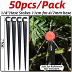 50pcs Garden Tee Connector 4/7mm 1/4'' Hose Pipe Water Tubing Barb Fitting Drip Irrigation Adapter Coupling Repair(L-50PCS) - Image 2
