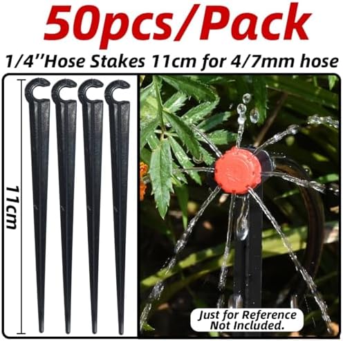 50pcs Garden Tee Connector 4/7mm 1/4'' Hose Pipe Water Tubing Barb Fitting Drip Irrigation Adapter Coupling Repair(L-50PCS) - Image 2