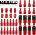Hromee Universal Air Coupler and Industrial Air Plug Kit, 1/4 Inch Threads and Body Size, 36 Pieces Air Compressor Hose Fittings - Image 5