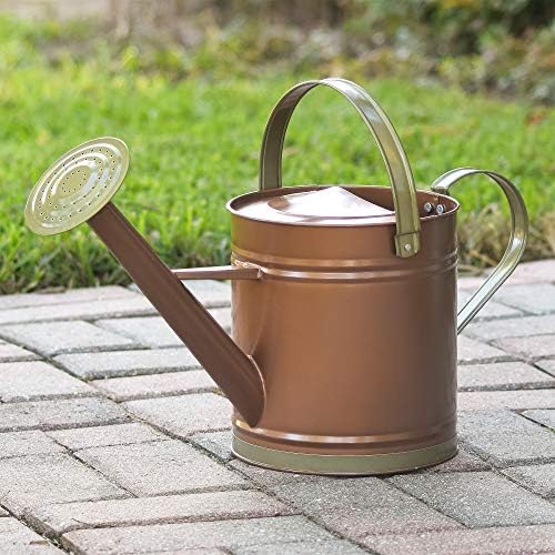 Classic Shiny Galvanized Metal Watering Can, Easy-Pour, Indoor and Outdoor, 1.3 gal, Shiny Galvanized Metal - Image 5