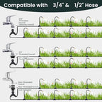 200FT Drip Irrigation Kit, 40 Adjustable Nozzles, 1/4in Hose - Image 2