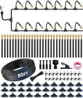 80FT 5/16" Misting Irrigation System for Garden with 30 Adjustable Nozzles by ELDEROAKI