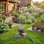 Luocute Oscillating Sprinkler, Automatic Oscillating Sprinkler with 16 Nozzles and ABS Material, for Yard Lawn Greenhouse Vegetable Garden - Image 5