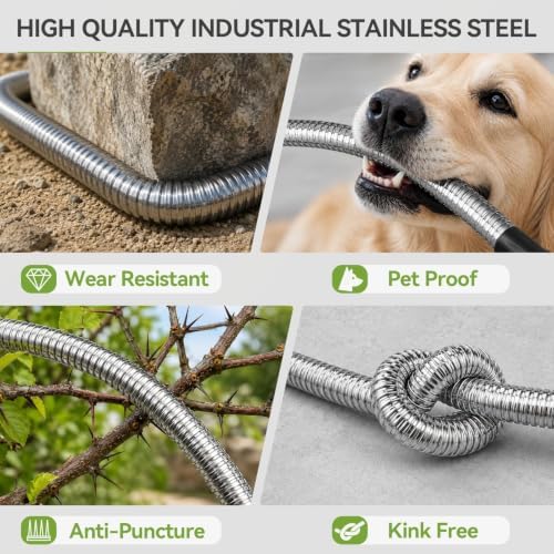 SPECILITE Expandable Metal Garden Water Hose 50 FT with Adjustable Nozzle - Image 6