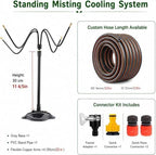 Garden Irrigation Flexible Fine Misters for Outdoor Plants Yard Lawn, Adjustable Sprinkler Nozzle with 360 Flexible Hose(20m/66ft) - Image 2