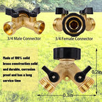 Biswing Garden Hose Splitter 2 Way & 2 Pack Impact Sprinkler Head on Tripod Base - Image 6