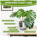 Self-Watering Pots for Indoor Plants with Visible Water Window,5/6/6.5/8/10 Inch Outdoor Flower Pots with Drainage Holes & Reservoir for Patio, Home Decor (White) - Image 4