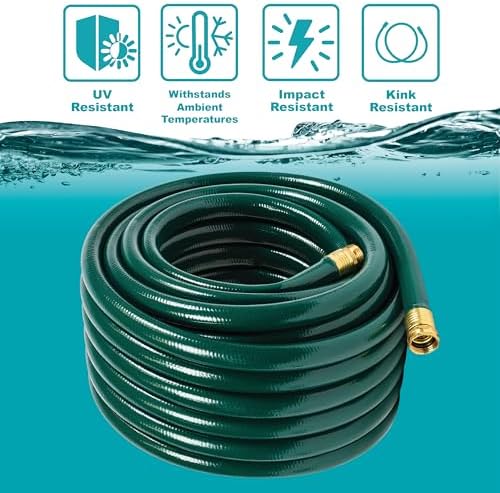 Gilmour Flexogen 3/4 in x 75 ft Garden Hose, Heavy Duty Water Hose, Flexible and Kink Resistant Outdoor Hose, Green - Image 3