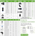 mxuteuk 324PCS Quick Connect Air Hose Fittings,Quick Release Pneumatic Kit - Image 3