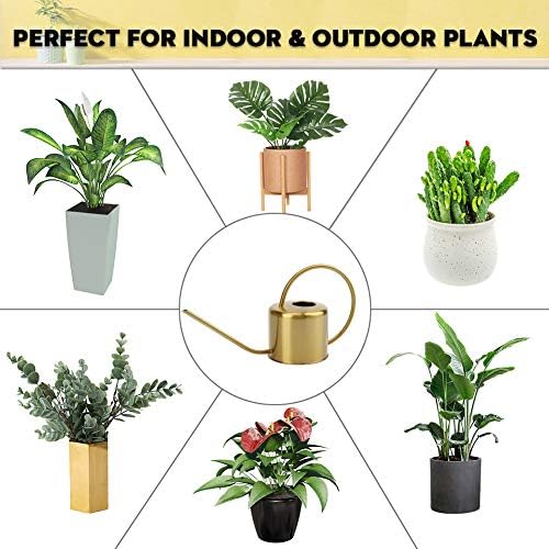Remiawy Watering Can Indoor Outdoor Stainless Steel Watering Cans for House Plants Long Spout Water Can for Succulent Bonsai Garden Flower(40oz/1300ml) - Image 4