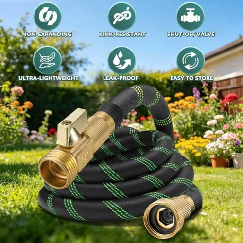 100 ft Garden Hose,2026 New Improved Lightweight All-Weather Water Hoses, Ultra Durable and Flexible Garden Hose with 10-Function Spray Nozzle, Leak-Free Connections Garden Hose for Yard, Lawn,Outdoor - Image 2