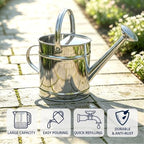 2.4 Gallon Stainless Steel Meltal Watering Can for Outdoor & Indoor Garden - Image 3
