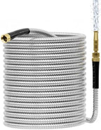 SPECILITE 100ft 304 Stainless Steel Garden Water Hose with Brass Nozzle by SPECILITE