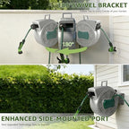 100 ft Retractable Garden Hose Reel 1/2" for Wall Mount Yard - Image 4