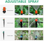 256FT Drip Irrigation System Kit, 163PCS Automatic Garden Watering Misting System with 1/4" Distribution & 1/2" Hose Tubing and Accessories for Greenhouse, Yard, Lawn, Plant - Image 2