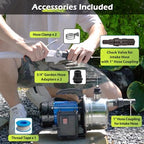 1.5 HP Shallow Well Garden Pump, 1200 GPH Portable Water Transfer Pump - Image 6