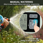 Watering Timer 3 Zone, Sprinkler Timer, Programmable Garden Outdoor Hose Faucet Timer with Rain Delay, Auto & Manual Watering System,Water Hose Irrigation Timers 3 Outlet for Garden Lawn - Image 5