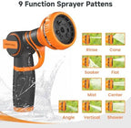 Girafe Tools Garden Hose 50ft x 3/4", 304 Stainless Steel, Flexible Design with 9 Pattern Spray Nozzle and Garden Hose 50ft x 5/8", Custom Length Hose with Male to Female Fittings - Image 6