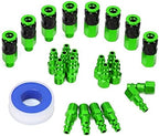 Aluminum Air Fittings, 1/4" NPT, 25 Pieces, Green by FYPower