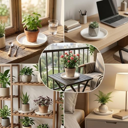 Thickened Round Plastic Trays for Plants, Plant Trays for Pots, 5 pcs - Image 7
