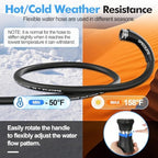 SPECILITE 5/8" Hot/Cold Garden Rubber Hose 100 ft with High Flow Nozzle - Image 2