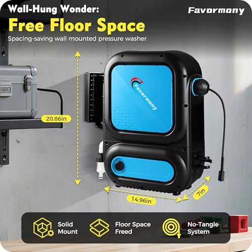 Wall Mount Sprayer Washer Electric Cleaning Tools, 75ft Hose & 10ft Cord - Image 5