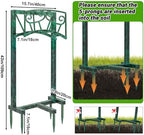 Garden Hose Holder, Heavy Duty Metal Water Hose Holders Hose Stand with 5 Spikes, Freestanding Hose Storage Rack Hose Hanger Holds 150ft Hose for Outside Yard Lawn Garden Decor (Retro Green) - Image 2
