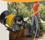 100FT Power Washer Hose Reel 3/8" NPT Outlet Pipe Heavy Duty Steel High Pressure Washer Reel 4000 PSI with Hand Crank Swivel Arm - Image 4