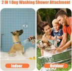 Dog Shower Attachment with 6.6Ft Long Shower Hose & Metal 3-Way Diverter - Image 2