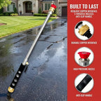 Garden Hose Nozzle High Pressure, Pressure Washer Gun for Garden Hose with 5 Interchangeable Nozzles, Jet Hose Pressure Nozzle for Car, Patio & Garden Cleaning – Black - Image 5