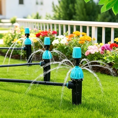 Portable Drip Irrigation System with Adjustable Sprinkler Nozzles - Quick Connect for Efficient Watering, Garden, Lawn, Plant Care, Easy Installation by Unknown
