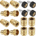 16 Packs Pressure Washer Adapter Set Connect Disconnect Kit Includes M22 Swivel to 1/2 Inch Connect 3/8 Inch to Quick Release 3/8 Inch Plug 1/2 Inch Plug 3/4 Inch Swivel Female Male for Garden Hoses by Treela