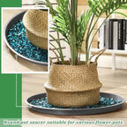 Eccliy 6 Pack Plastic Plant Saucer, Round, 23 Inch, Gray - Image 4