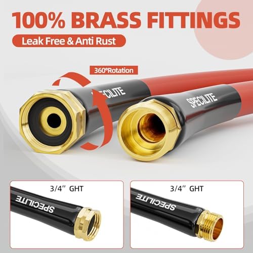 SPECILITE 5/8" x 10FT Hot/Cold Short Leader Garden Water Hose, -50℉-190℉ - Image 5
