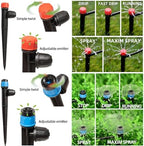 233FT Drip Irrigation System for Garden Kit with 1/2 Inch and 1/4 Inch Tubing Automatic Irrigation Equipment Locked Fittings Micro Drip 360 Degree Fan Sprayer Watering Kit for Greenhouse - Image 5