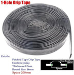 16mm 1-Hole Drip Irrigation Hose 1pcs, for Fruit Tee Greenhouse Irrigation Drip Tape Micro Irrigation System Streamline Seepage Pipe (Color : Space 200mm, Size : 50meters (164ft)) - Image 2