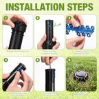 6 Pack Rotor Sprinkler Head Compatible with Rain Bird 5000 Series, - Image 6