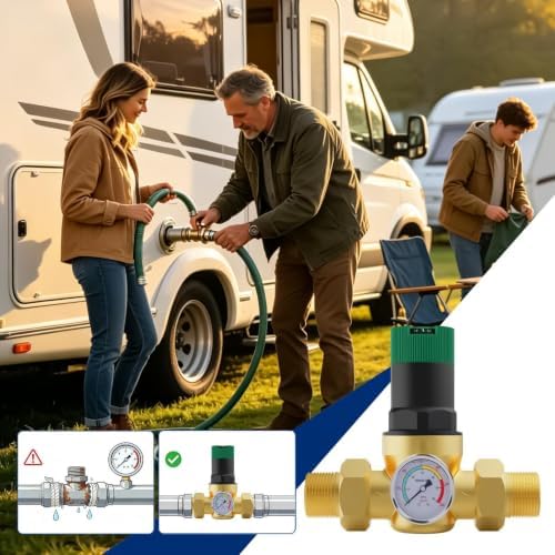 Water Pressure Regulator - Adjustable Pressure Reducer Gauges - Image 4