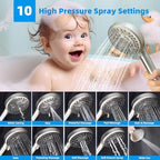 Hibbent All Metal Dual Filtered Rainfall High Pressure 10'' Shower Head - Image 2