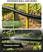 Flat Soaker Hose 50FT for Garden, Upgrade Drip Irrigation Hose with Anodized Metal Ends and Heavy Duty Double-Layer, Leakproof & Flexible Water Saving 80% Hose for Lawn, Beds, Vegetable - Image 6