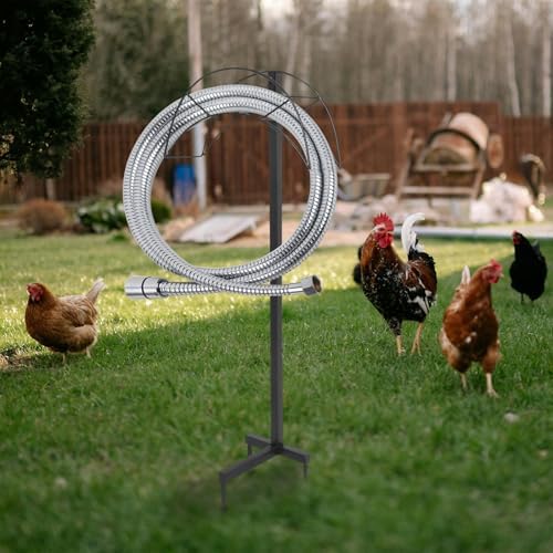 Lurrose Heavy Duty Metal Garden Hose Holder Stand for Outdoor Use Freestanding Iron Water Hose Storage Rack with Effortless Installation and Tangle Prevention - Image 7
