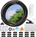 Misting Cooling System, 52FT (16M) Misting Line + 18 Brass Mist Nozzles + Water Filter + Brass Adapter(3/4") Outdoor Mister for Patio Garden Greenhouse Trampoline Coop (Green) by Unknown