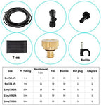 Misting Systems for Outside Patio, Misting Cooling System + Brass Mister System + Adapters(3/4") for Pasture, Garden, Greenhouse, Gazebo(Black,9m/30ft) - Image 6