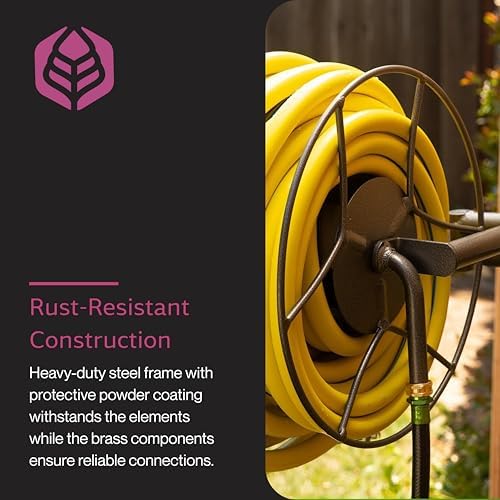 Yard Butler Hose Reel, 180 Degree Swivel, Wall Mount, 100-Foot Hose - Image 5
