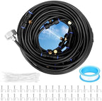 Gugxiom 75FT/23M Misters for Outside Patio, with 23 Mist Nozzles+3/4" Brass Adapter, Outdoor Misters for Patio Cooling, for Garden Patio Backyard Greenhouse Horse Corral (23 Meters (75 ft)) by MakeLifeBetter